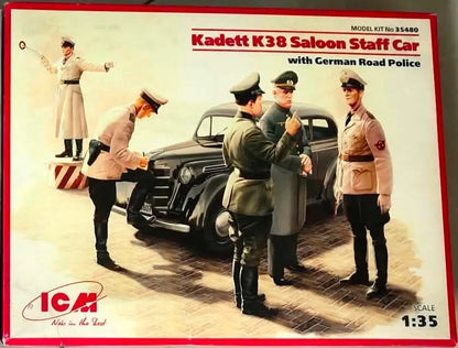 1/35 WWII German Road Police 4 Hand Painted Officer Figures Diorama Set