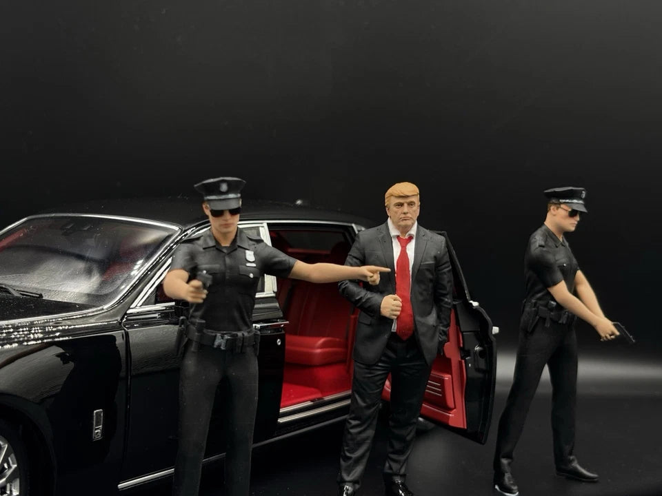 1/18 Donald Trump U.S President Figure Diorama for Diecast Cars Collection