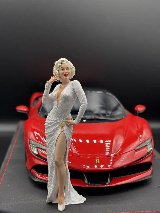 1/18 Scale Marilyn Monroe Figure, Miniature Hollywood Icon Figurine for Car Diorama, Model for Diecast Display