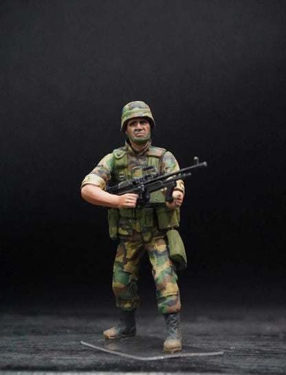 1/35 US Marines 4 Hand Painted Miniature Figures Modern Combat Diorama Set