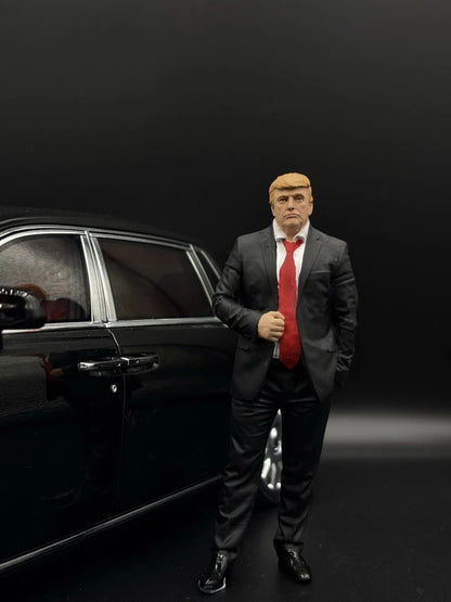 1/18 Donald Trump U.S President Figure Diorama for Diecast Cars Collection