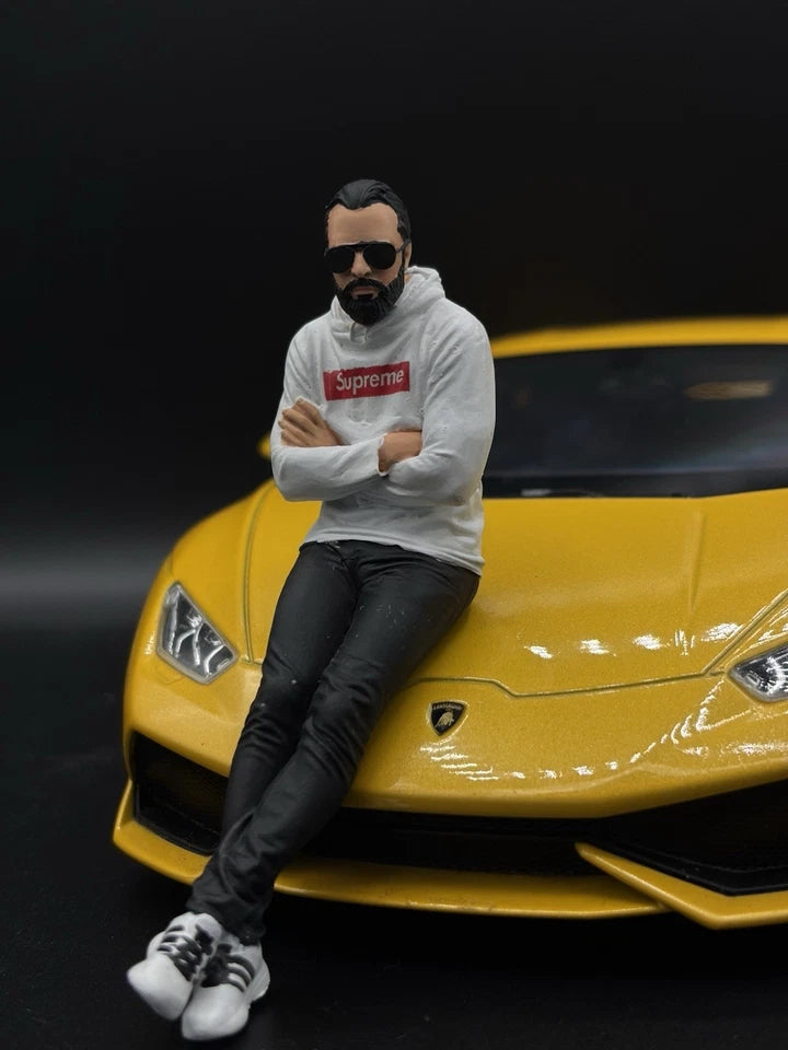 1/18 Streetwear Boy Figure Ver. 15 Urban Diorama for Diecast Cars Collection