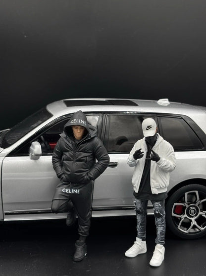 1/18 Streetwear Boy Figure Ver. 12 Urban Diorama for Diecast Cars Collection