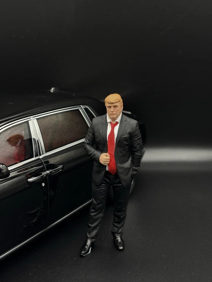 1/18 Donald Trump U.S President Figure Diorama for Diecast Cars Collection