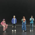 1/64 Realistic Lifestyle Ver 3, 4 People Hand Painted Figures Diecast Diorama