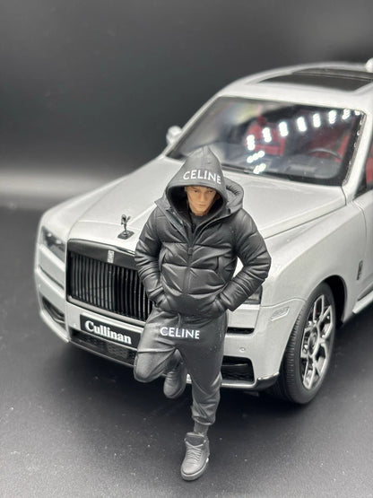 1/18 Streetwear Boy Figure Ver. 12 Urban Diorama for Diecast Cars Collection